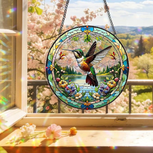 Acrylic Suncatcher Window Hanging, Colorful Rainbow Light Catcher Decor, Indoor Window Gift